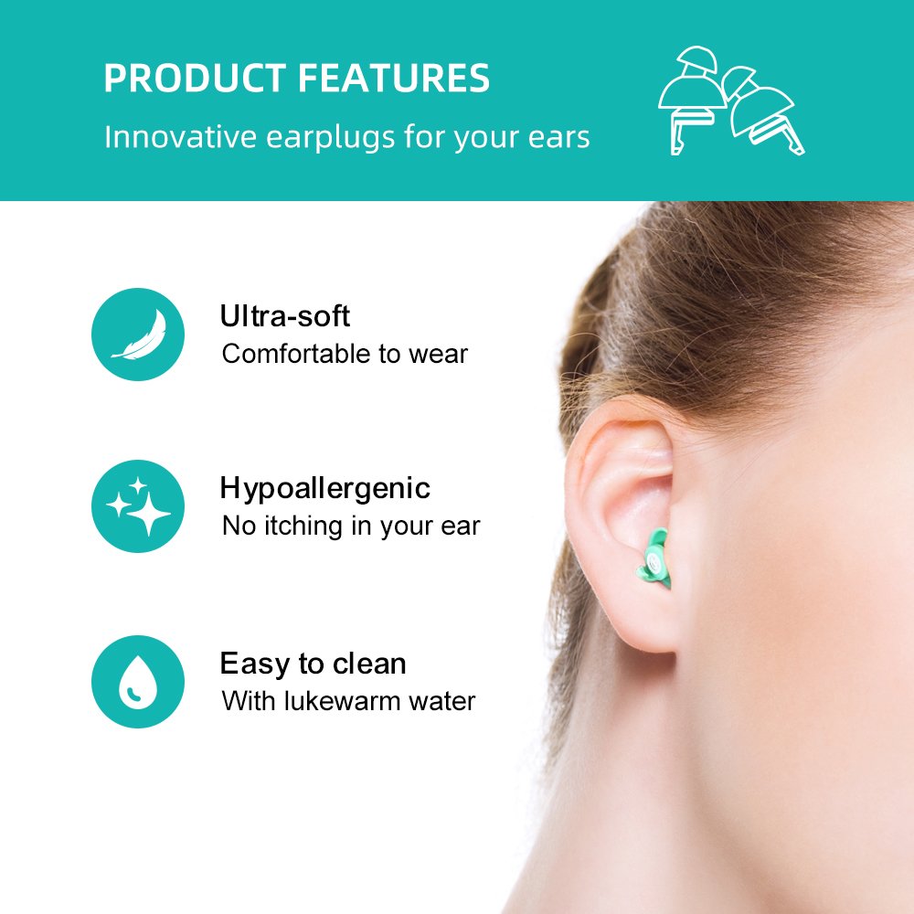 High Fidelity Invisible Concerts Reusable Music Acoustic Filter Hearing Protection Silicone Earplugs