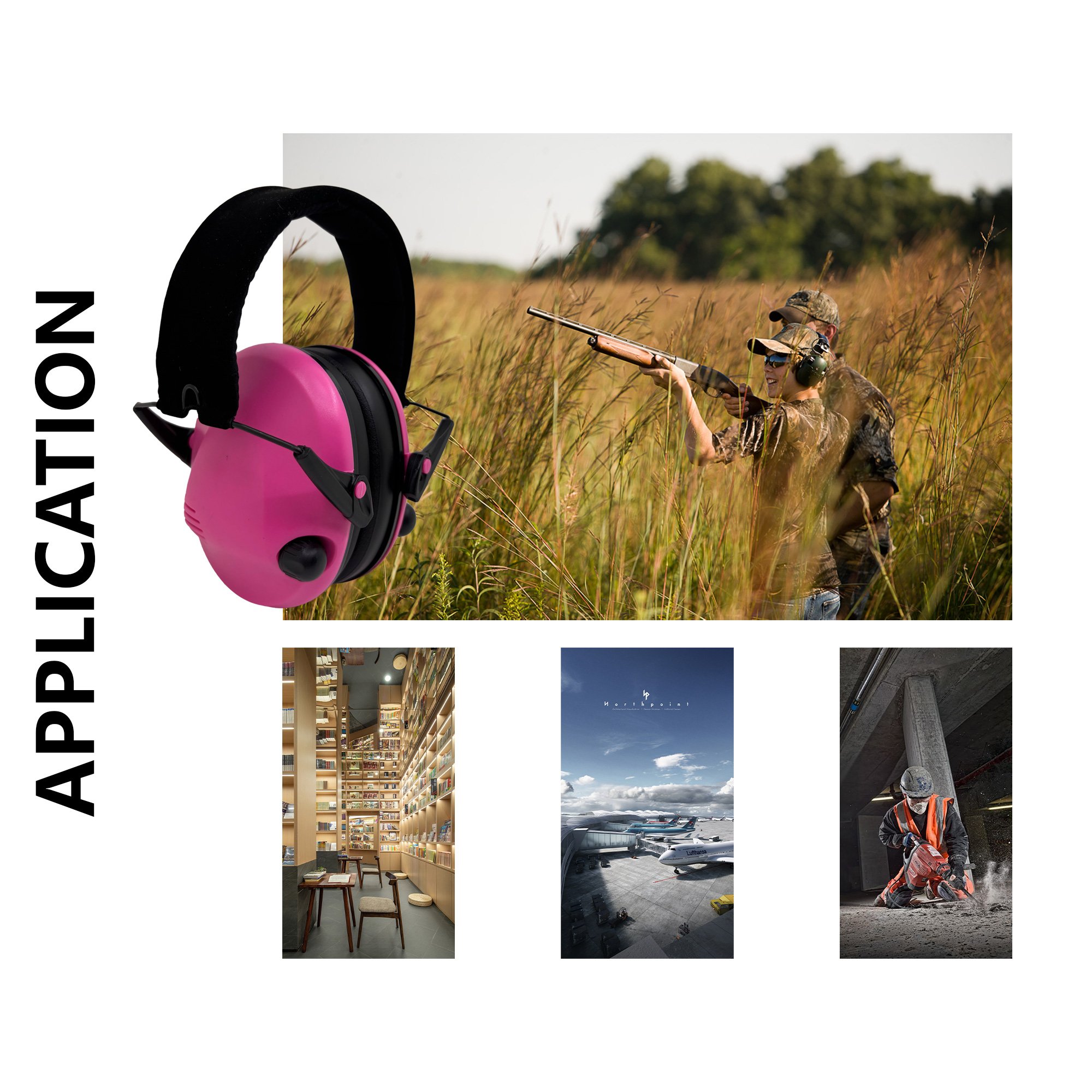 OEM GS122P2AA-A Reliable Comfortable Hearing Protection Product Noise Reduction Safety Shooting Muffs Electronic Earmuffs
