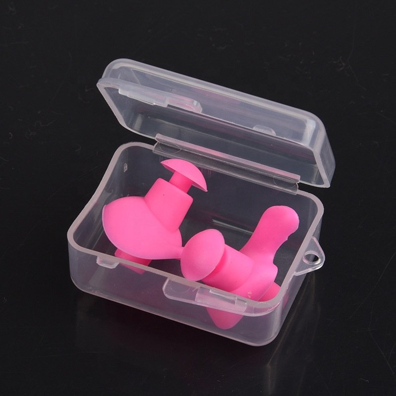 Wejump Wholesale Waterproof swimming silicone rubber ear plugs for adults swim earplugs with box also for for noise reduction
