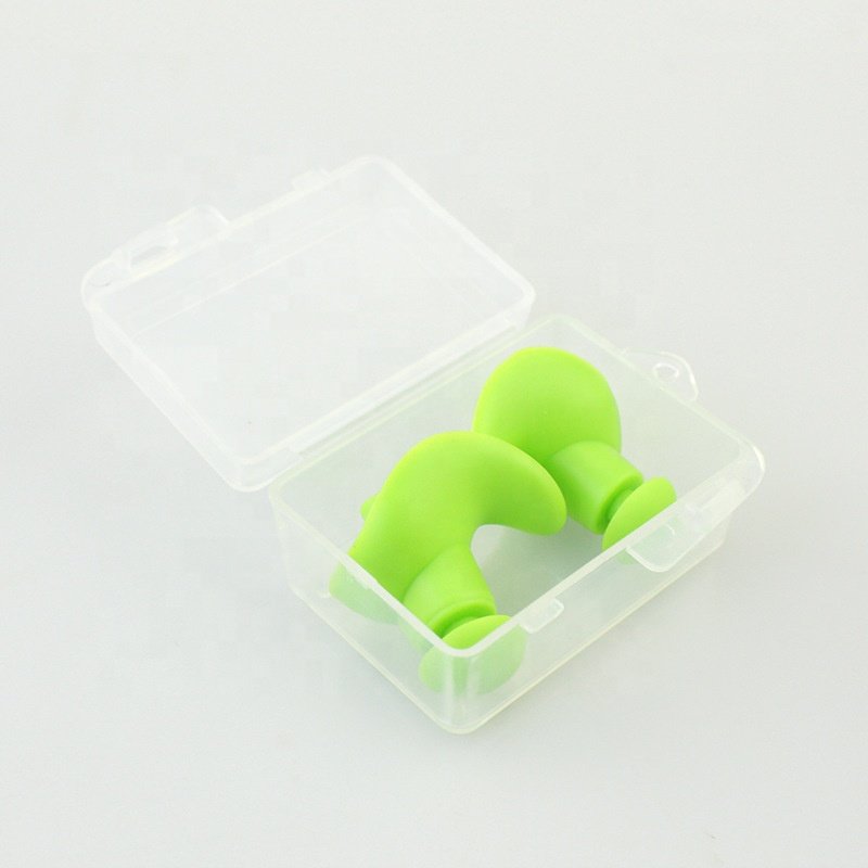 Wejump Wholesale Waterproof swimming silicone rubber ear plugs for adults swim earplugs with box also for for noise reduction
