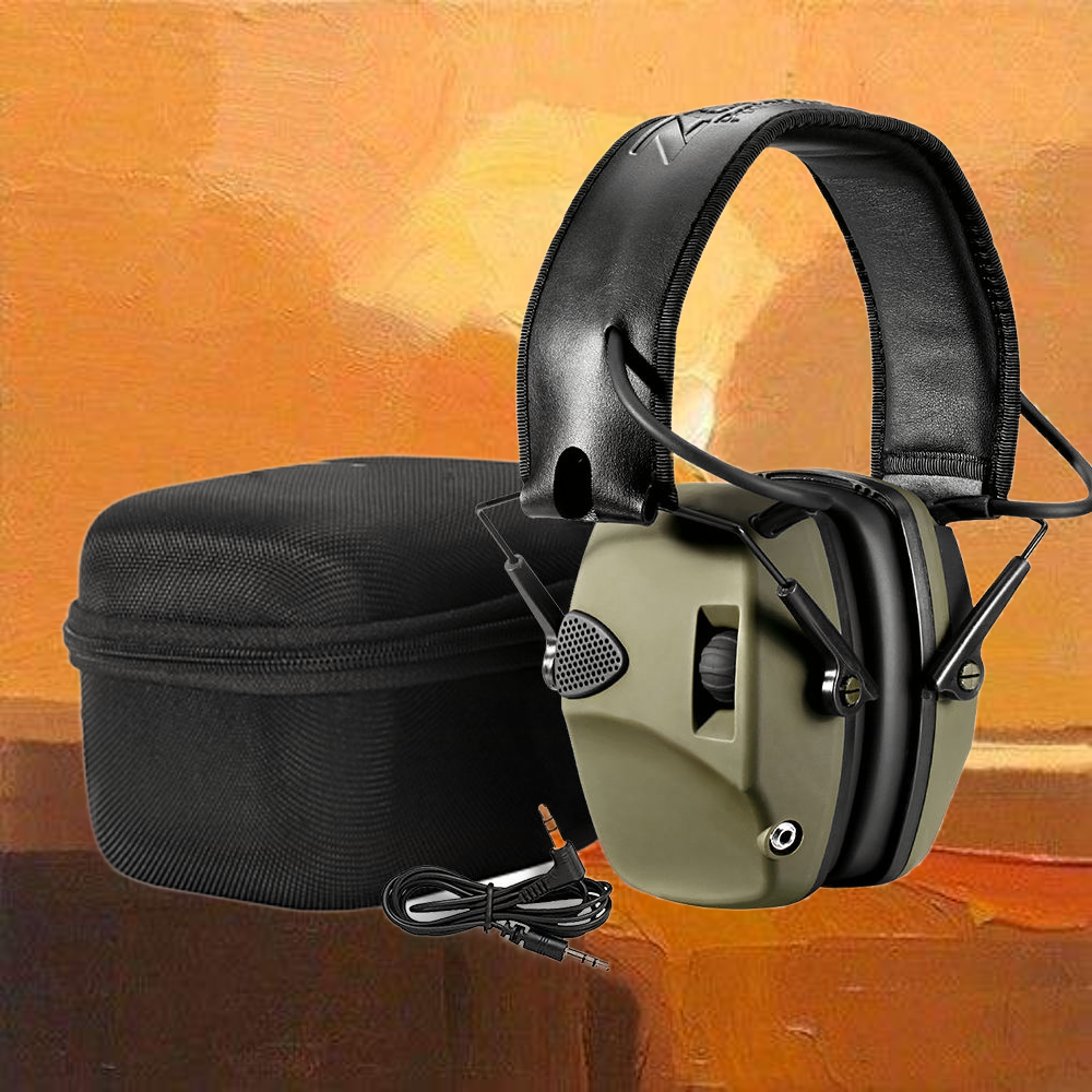 ZH Shooters Electronic Earmuff Best Earmuff Hearing Protection Comfortable Head Mounted Earmuffs
