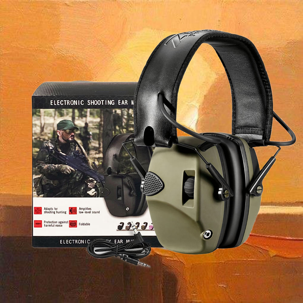 ZH Shooters Electronic Earmuff Best Earmuff Hearing Protection Comfortable Head Mounted Earmuffs