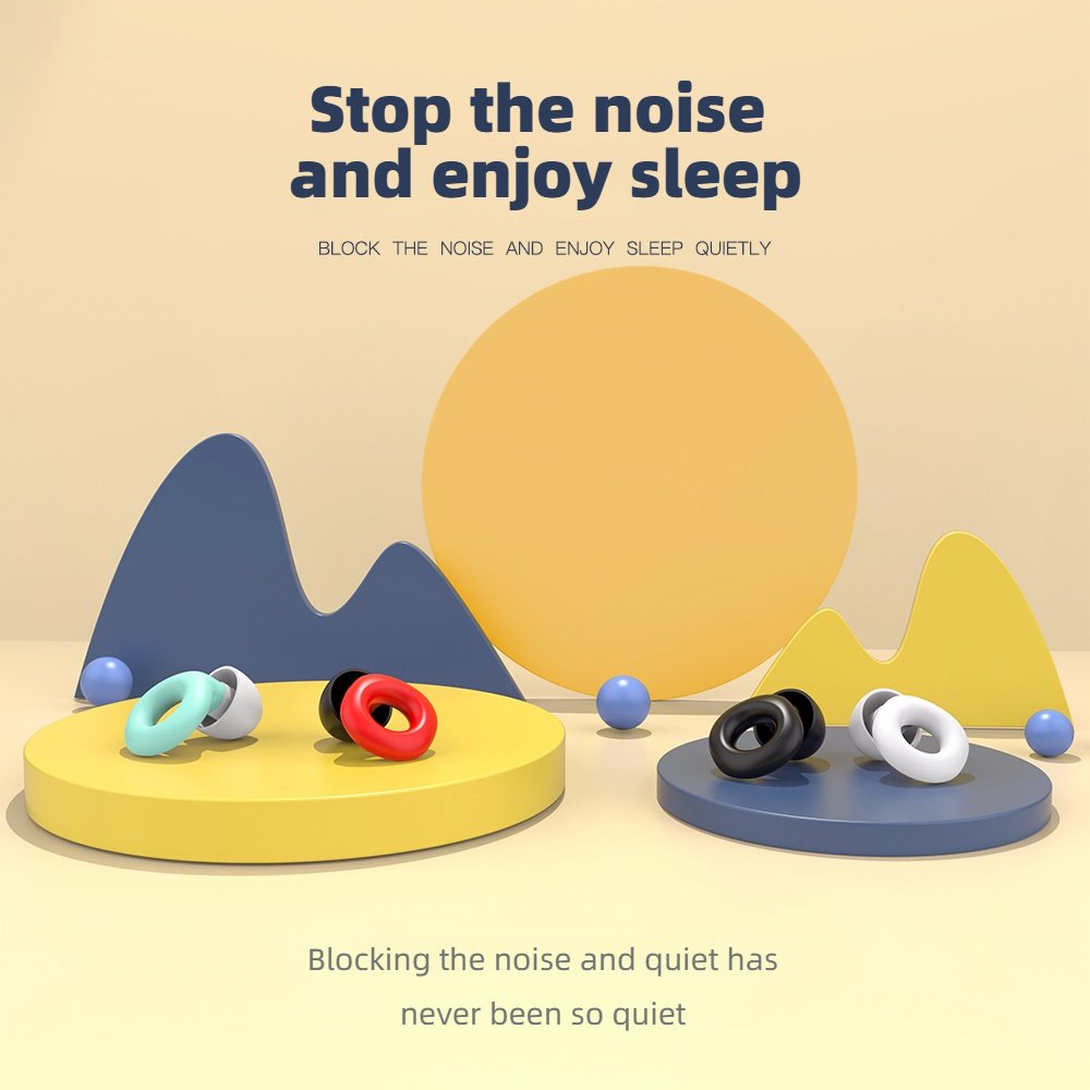 Ear Plugs for Sleeping Noise Cancelling Reusable Hearing Protection 28dB for Concerts, Party 8 Pairs Ear Tips in XS/S/M/L