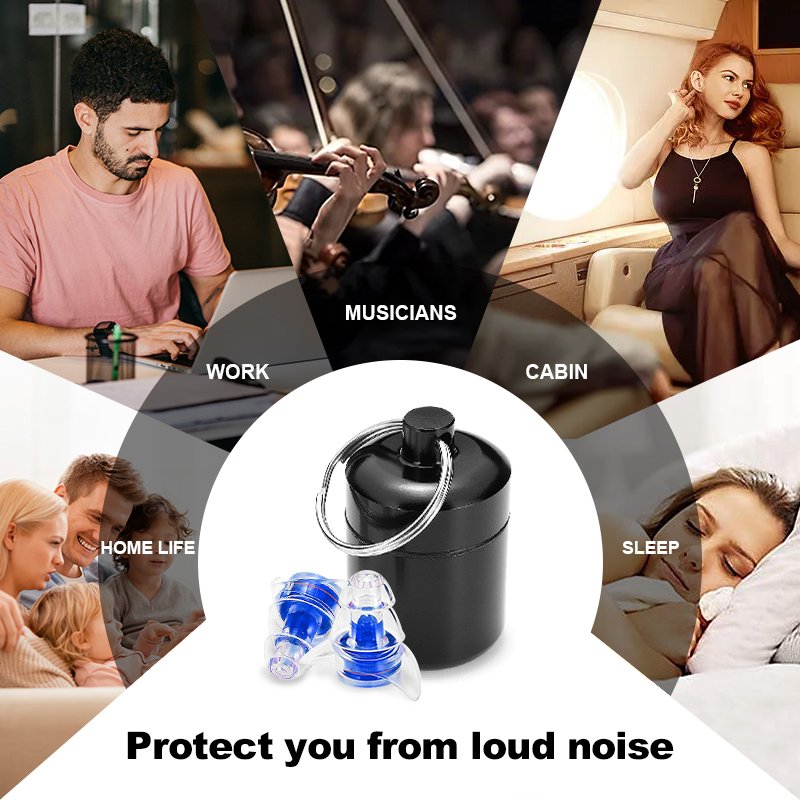 Hearing Protection Soundproof Music Soft Sound Reducing High Fidelity Silicone Noise Cancelling Earplugs
