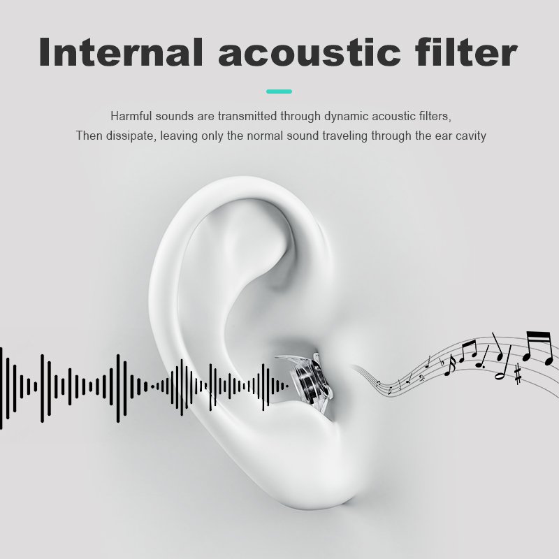 Hearing Protection Soundproof Music Soft Sound Reducing High Fidelity Silicone Noise Cancelling Earplugs