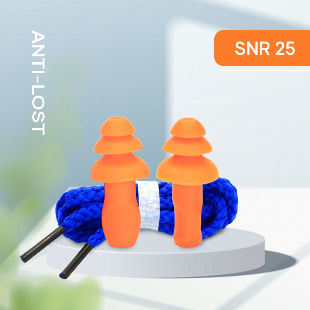 20 Pairs Corded Ear Plugs Reusable Silicone Earplugs with String Ear Plug Sleep Noise Cancelling for Hearing Protection