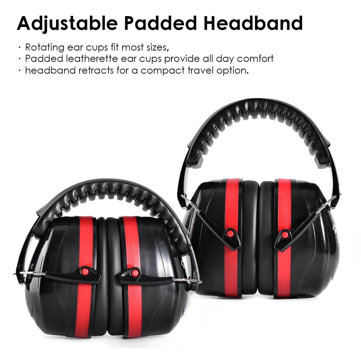 SAFEYEAR 33dB NRR Ear Protection for Shooting, Safety Earmuff Defenders Sound Insulation Ear Muff