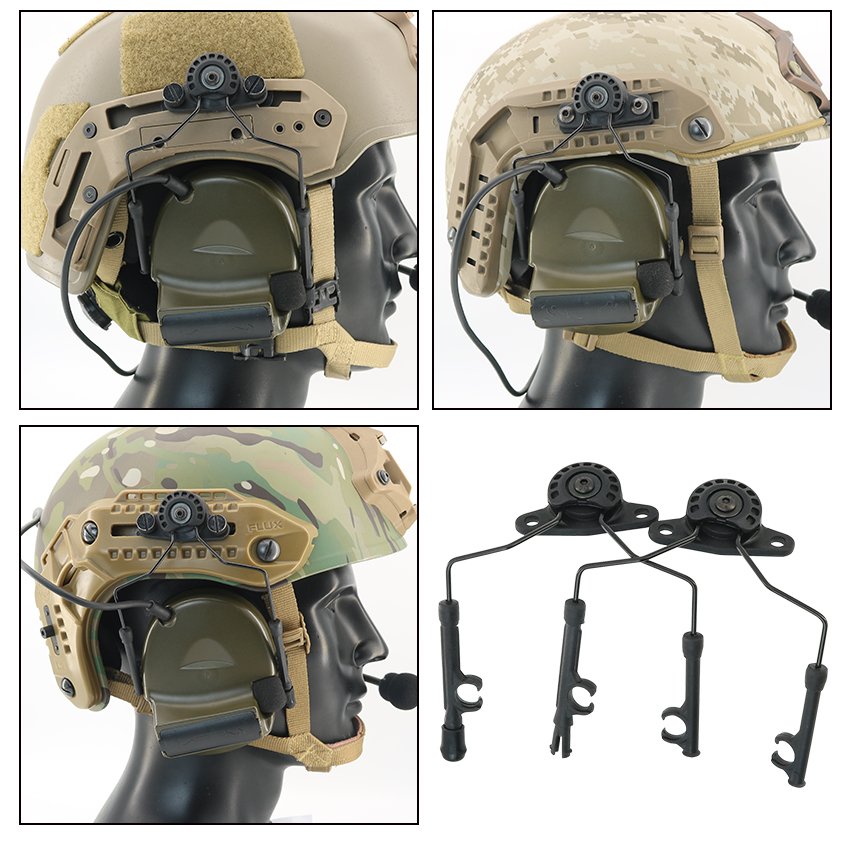 TS TAC-SKY Tactical Helmet Rail Adapter (ARC Rail / MLOK Rail / WENDY Rail) MARK 2.0 Bracket for COMTAC Series Tactical Headsets