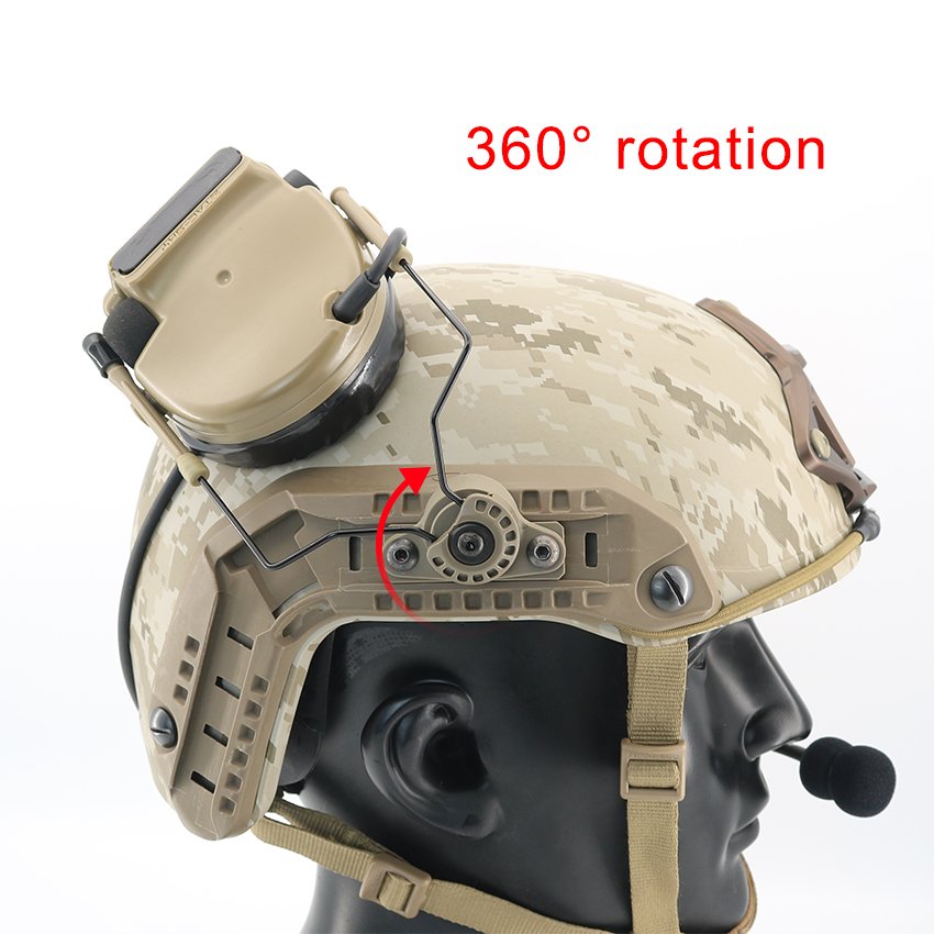 TS TAC-SKY Tactical Helmet Rail Adapter (ARC Rail / MLOK Rail / WENDY Rail) MARK 2.0 Bracket for COMTAC Series Tactical Headsets