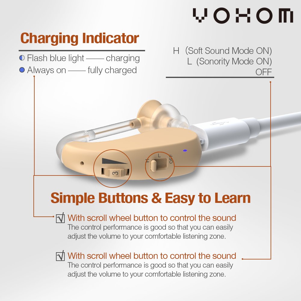 Rechargeable Hearing Aid Super Power Audifono For El viejo Best Price BTE Hearing Amplifier