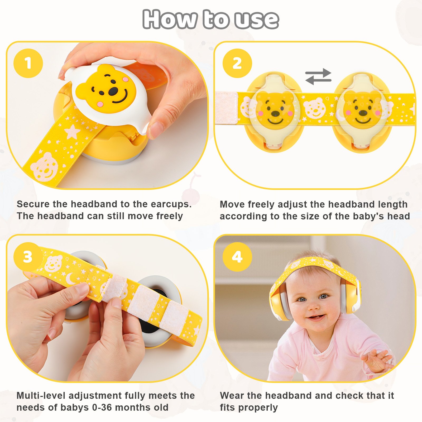 Noise Reduction Ear muffs Baby Ear Protection for Babies and Toddlers up to 36 Months