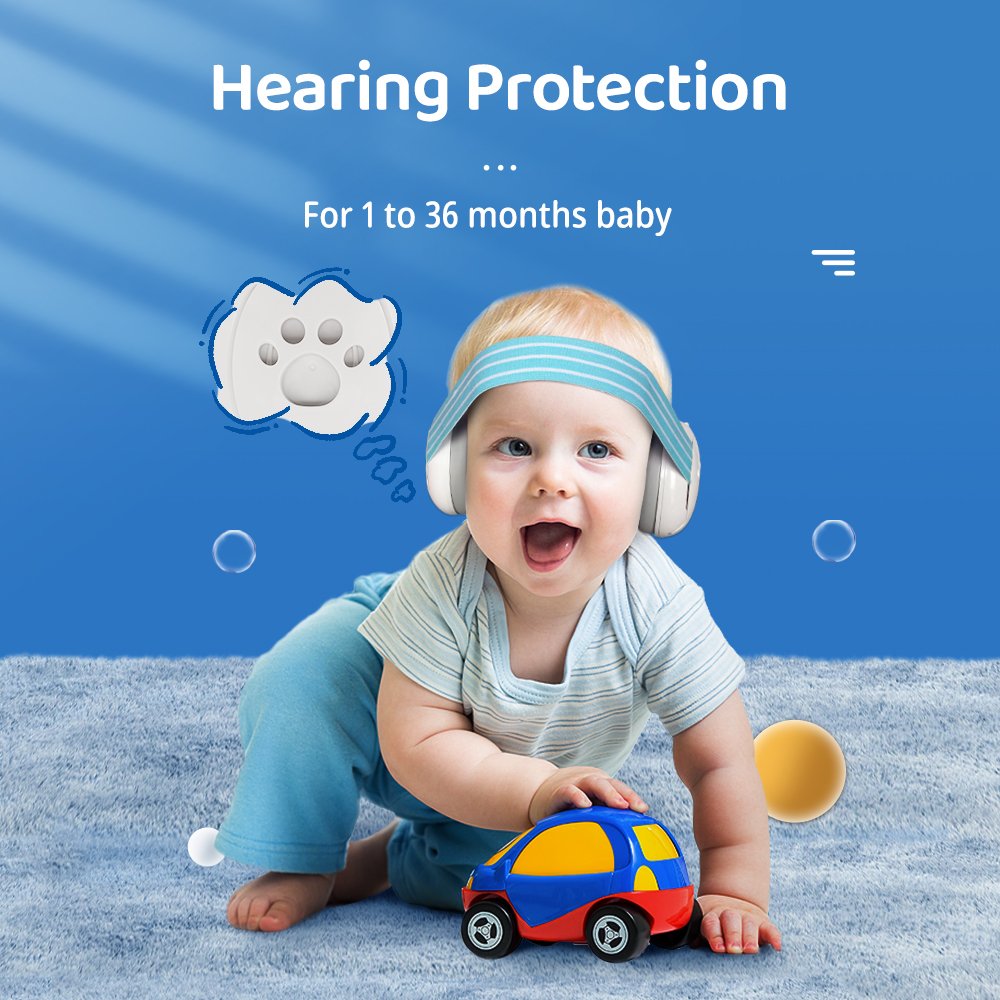 Wholesale Baby Earmuffs With Comfortable Headband Noise-proof Infant Toddler Baby Earmuffs
