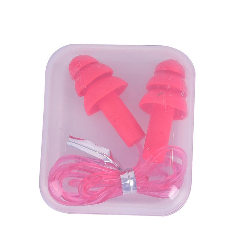 Soft Silicone Corded Ear Plugs Ears Protector Reusable Hearing Protection Noise Reduction Earplugs Earmuff Sleep