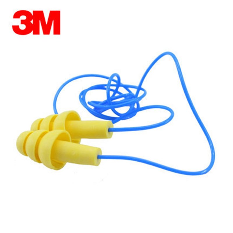 3M 340-4004 Anti-Noise Silicone Earplugs Better Sleep Anti-Snoring Swimming Earplugs Rope Models Sound Hearing Protection