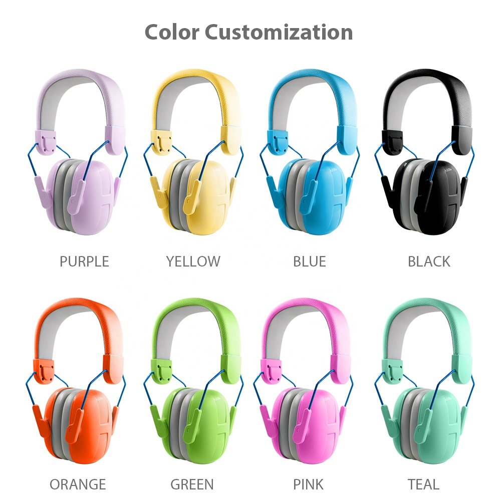 Custom Color Coated Thickened TPU Cushion Boys Girls Learning Noise Cancelling Children Earmuffs For Autistic Kids