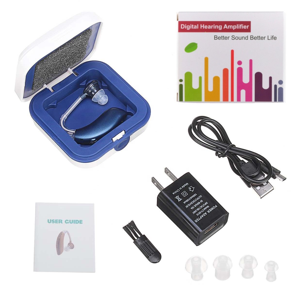 Hearing aid Audifonos Low Cost BTE Hearing Amplifier Rechargeable Bluetooth Wireless Device