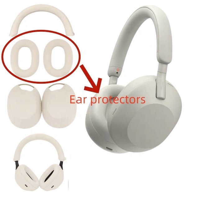 forSony WH-1000XM5 earphone protective case three piece set for ear/shell/headband protection