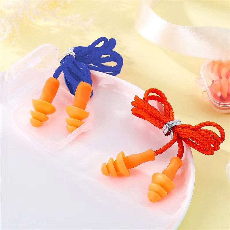 Wholesale Custom Logo Earplugs Sound Reducing Protection Sound Proof Silicone Ear Plugs For Sleeping Adjustable Safety Hearing
