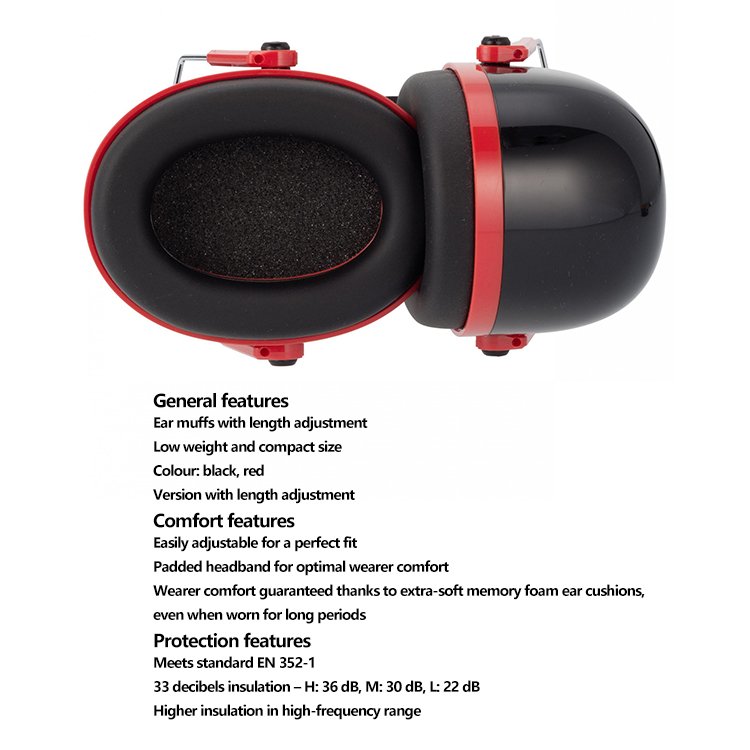 Uvex K3 Unisex Sound Proof Adjustable Adult Safety Hearing Protection Anti Noise Cancelling Ear Muffs