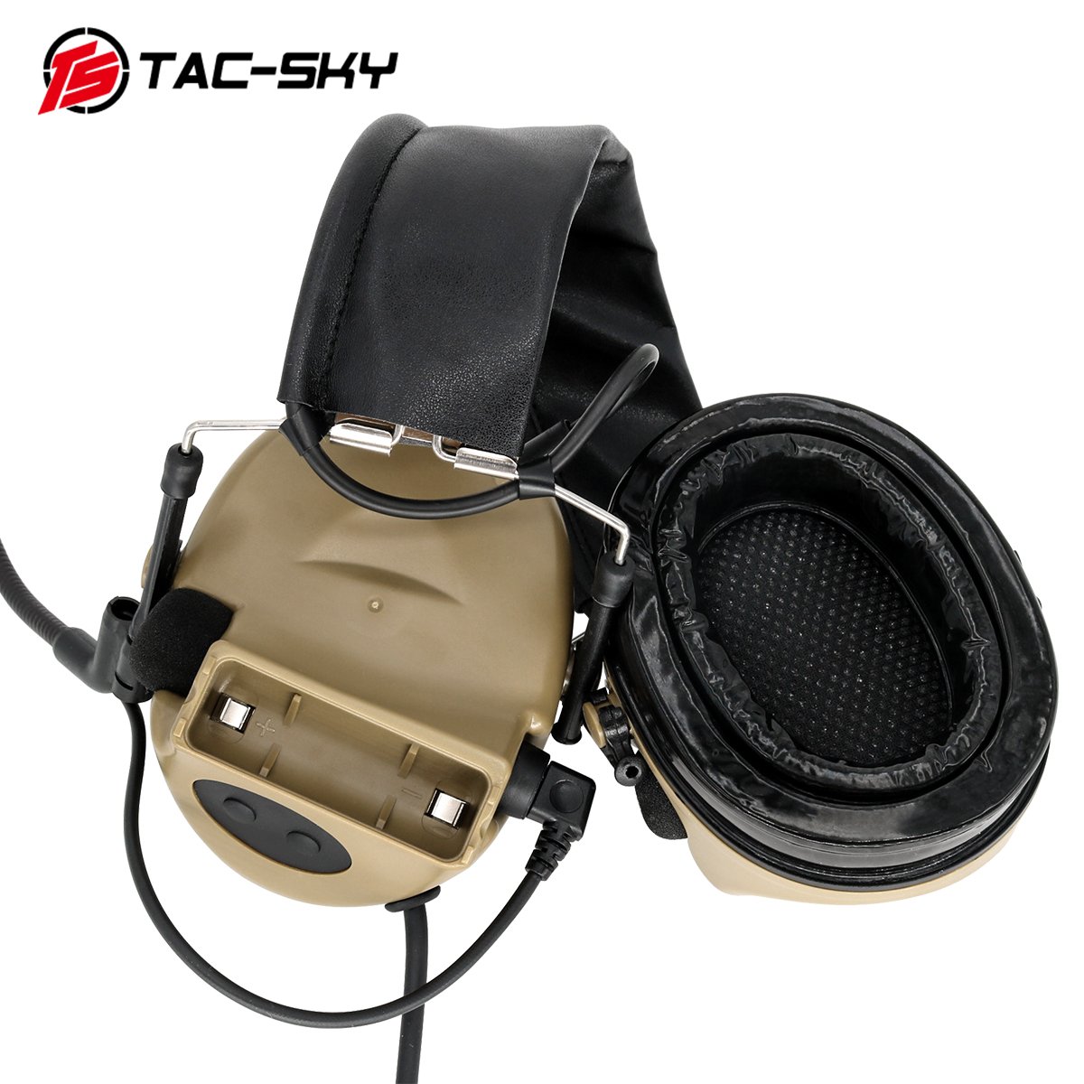 TS TAC-SKY Tactical Headset COMTAC II Hearing Protection Headset &U94 PTT Adapter Compatible with Baofeng UV5R Walkie Talkies