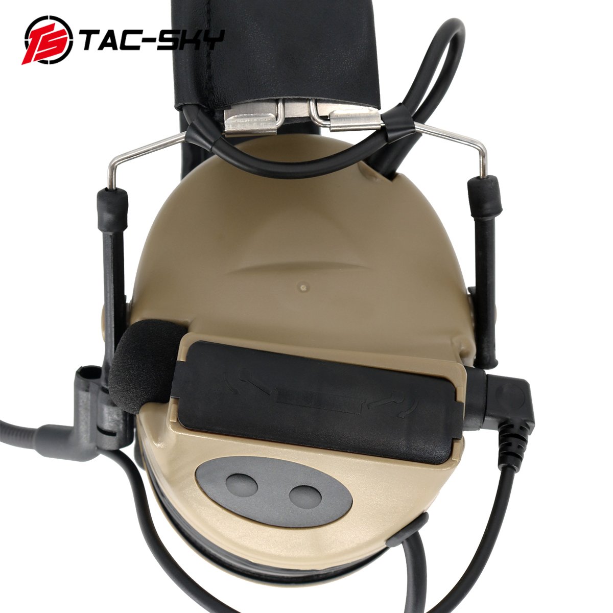 TS TAC-SKY Tactical Headset COMTAC II Hearing Protection Headset &U94 PTT Adapter Compatible with Baofeng UV5R Walkie Talkies