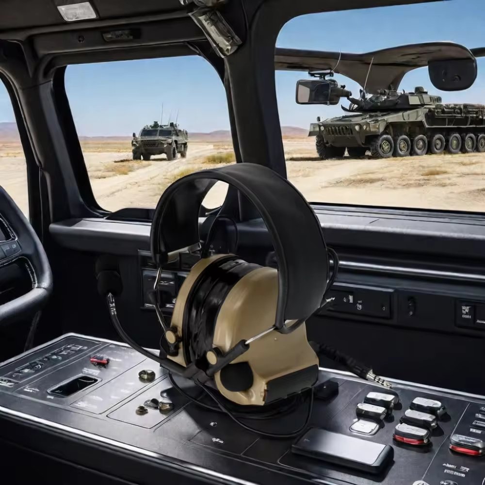 TS TAC-SKY Tactical Headset COMTAC II Hearing Protection Headset &U94 PTT Adapter Compatible with Baofeng UV5R Walkie Talkies