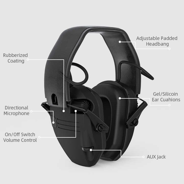 Electronic Noise Cancelling Electronic Earmuff for Hunting Shooting Range Tactical Ear Protection Ear muffs