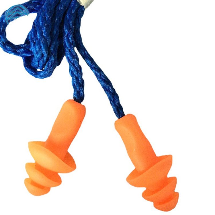 Industrial Noise-proof Sound Reduction Tree Shape Hearing Protection 1270 Corded Earplug With Cord