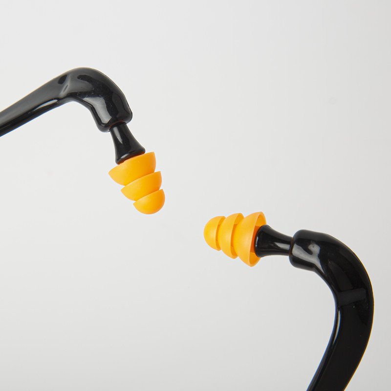 Wholesale Soft Banded Silicone Swimming Reusable Earplugs Washable Hearing Bands Silicone Band Earplugs