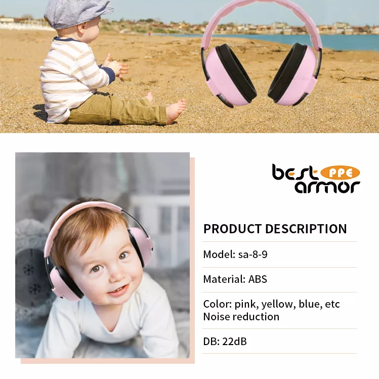 Children's 22db Noise Cancelling EarMuffs ABS Baby Ear Muff for Hearing Protection and Safety Soundproofing Function