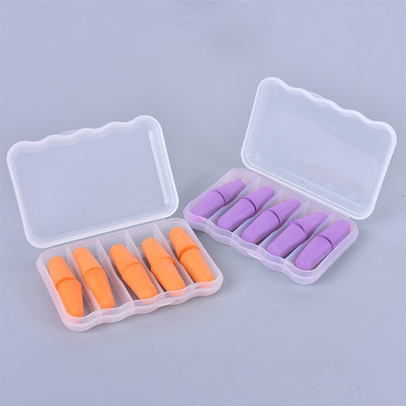 5 Pairs Memory Foam Ear Plugs Disposable Ear Plugs for Sleeping Noise Canceling