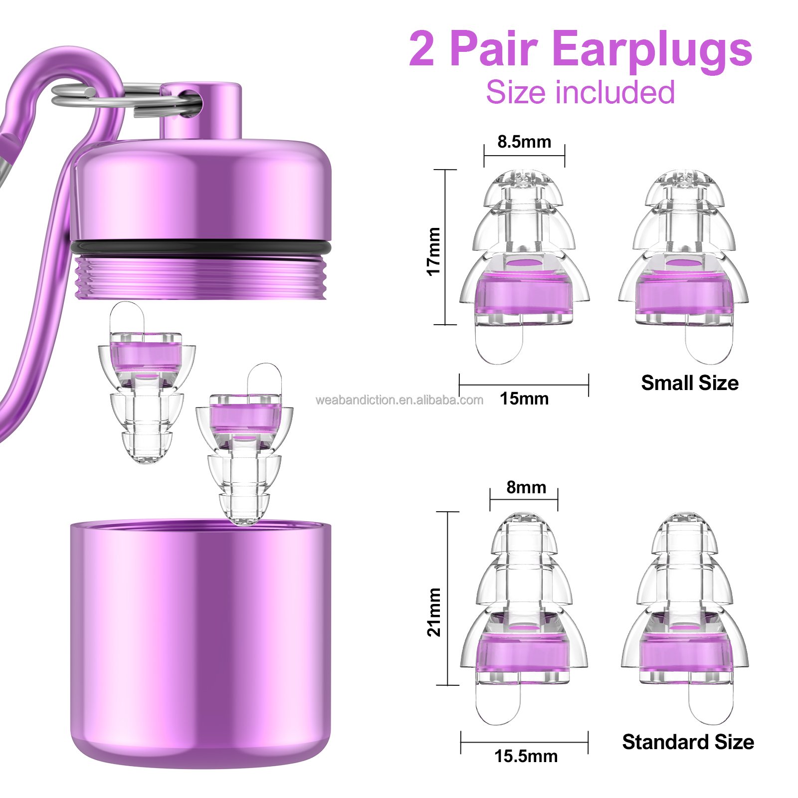 24db 2 Pairs customized Soft Music Concert ear protection for shooting quiet earplugs noise reduction hearing protection
