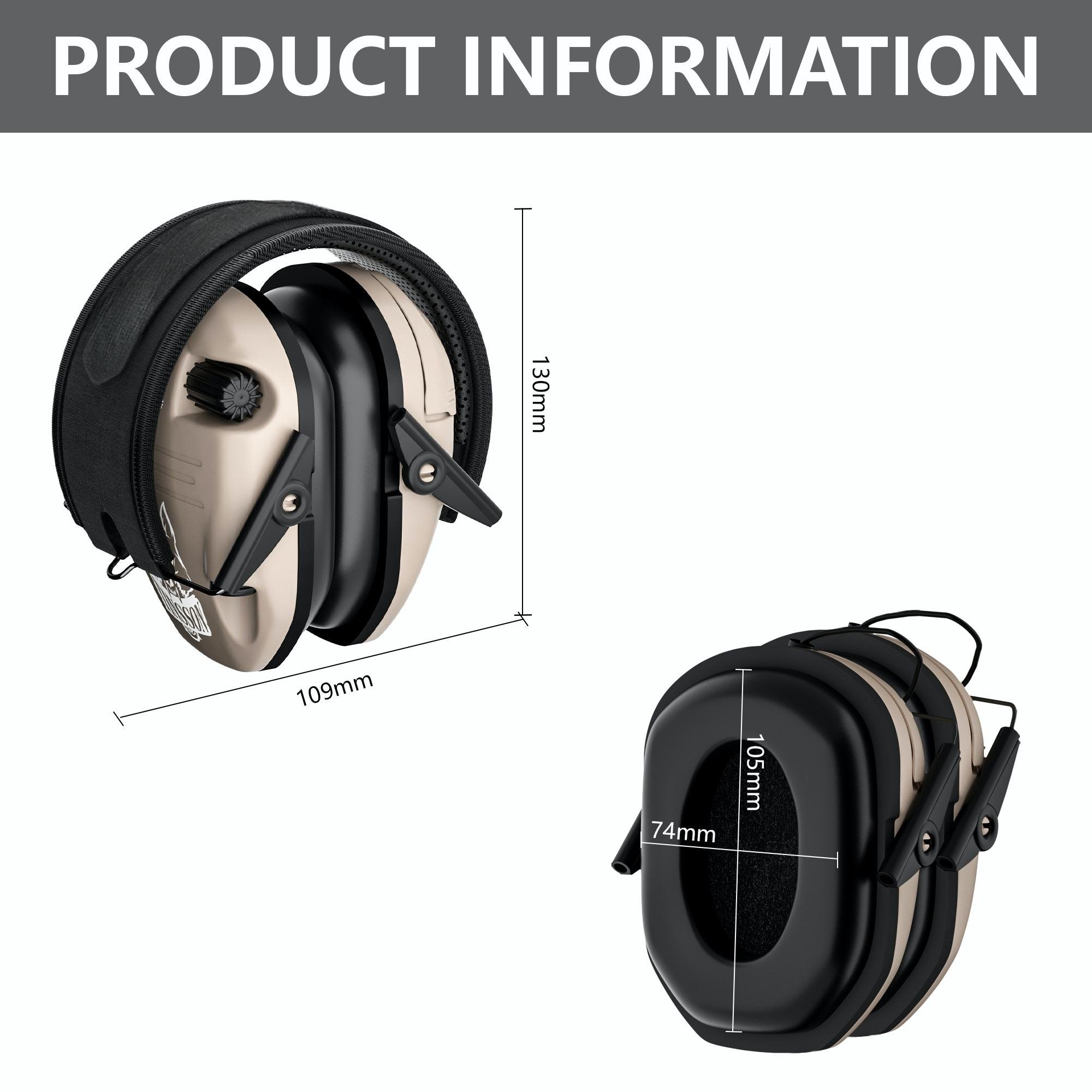 GS452P7AA Hunting Shooting Electronic Earmuffs Sound Amplification Electric Ear Protection Noise Reduction Ear Muffs