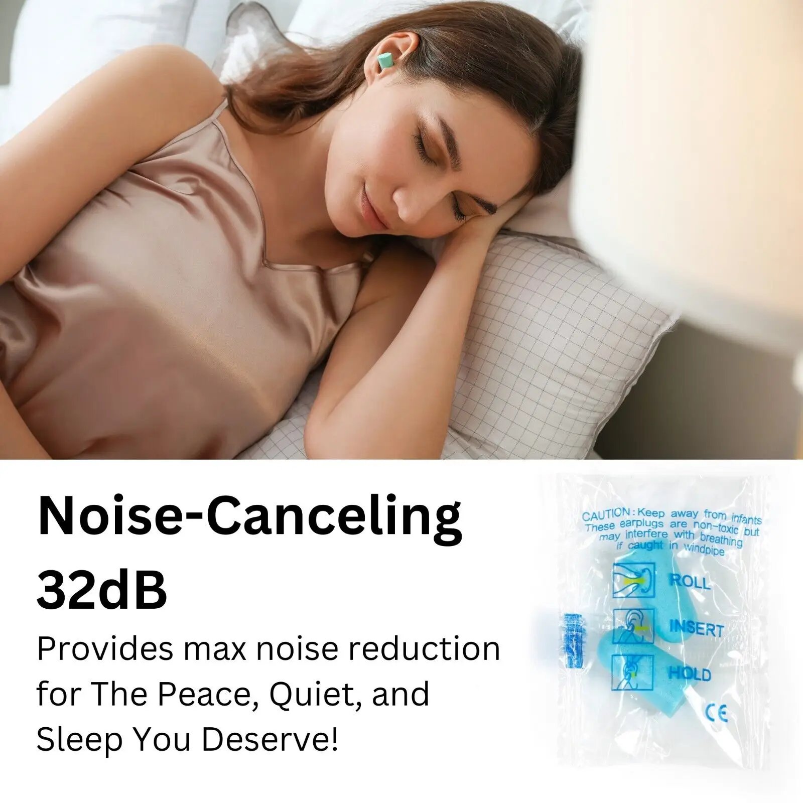 High Grade Personal Protective PU Foam Earplugs with NRR 32dB for Loud Sound Blocking Purposes at Best Prices from US