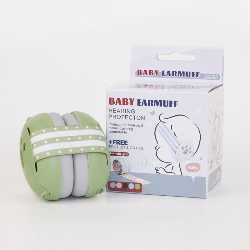 Newborn baby infant elastic headband sponge hearing head-mounted protective sound insulation noise reduction sleeping earmuffs