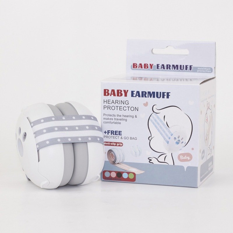 Newborn baby infant elastic headband sponge hearing head-mounted protective sound insulation noise reduction sleeping earmuffs