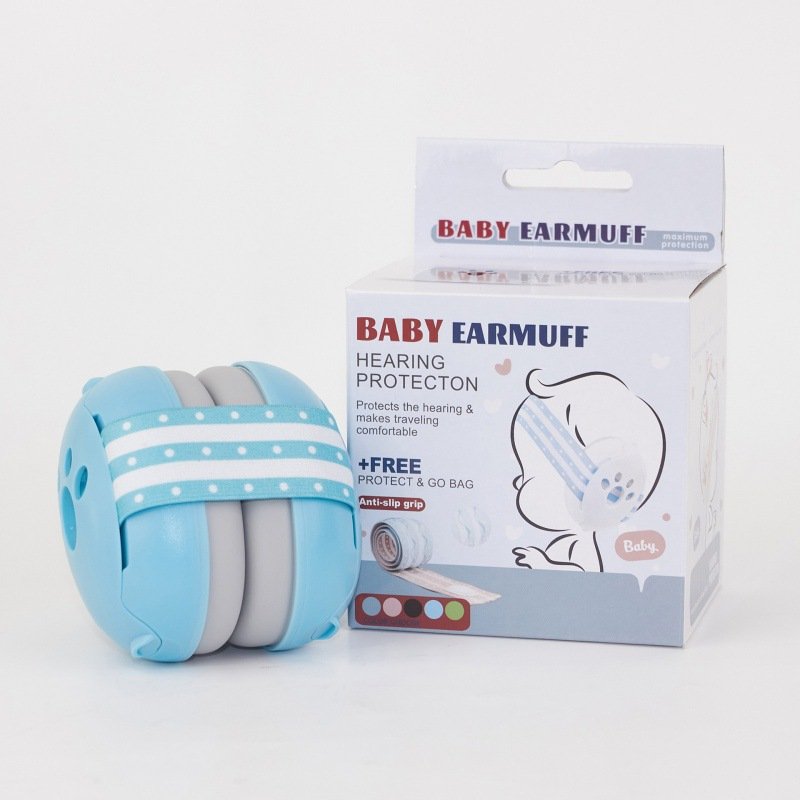 Newborn baby infant elastic headband sponge hearing head-mounted protective sound insulation noise reduction sleeping earmuffs