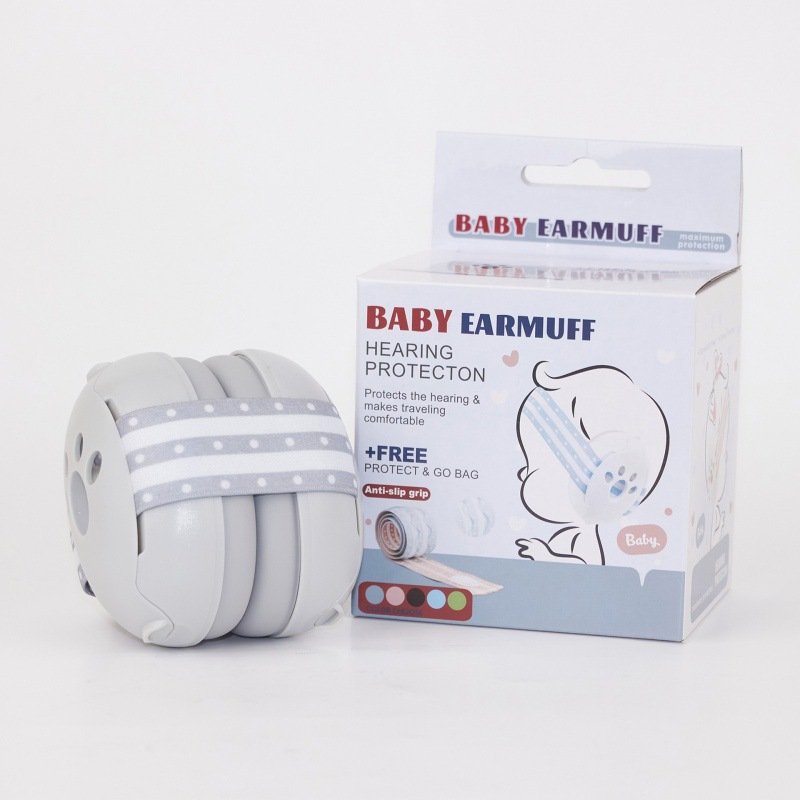 Newborn baby infant elastic headband sponge hearing head-mounted protective sound insulation noise reduction sleeping earmuffs
