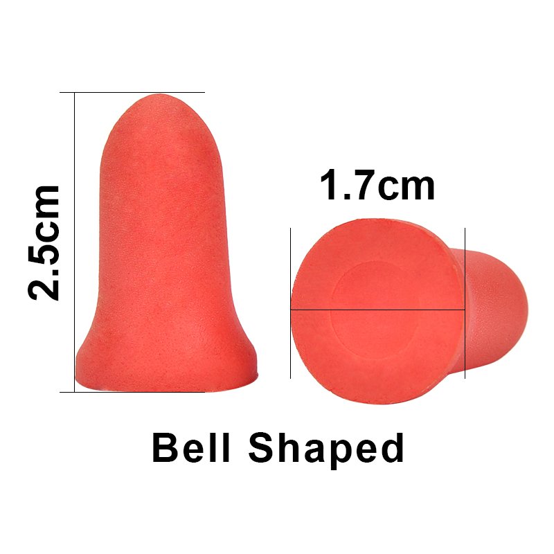 Disposable Bell shaped Hearing Protection for PU Foam Earplugs Noise Reduction with NRR32dB