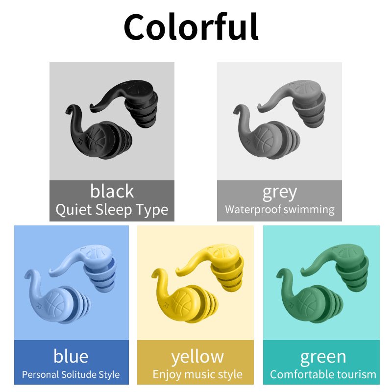 For Sleep Silicone Noise Reduction Ear plugs,Super Soft,Reusable and Hearing Protection,NRR 25-28dB