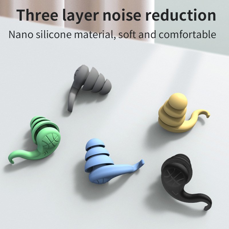 For Sleep Silicone Noise Reduction Ear plugs,Super Soft,Reusable and Hearing Protection,NRR 25-28dB