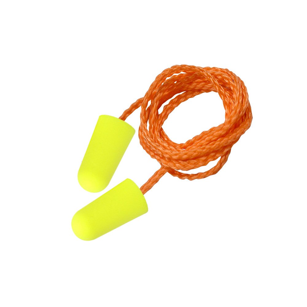 High Quality Disposable earplugs With nylon Cord Reduces Harmful noise reduction Hearing Protection Working Ear Plug