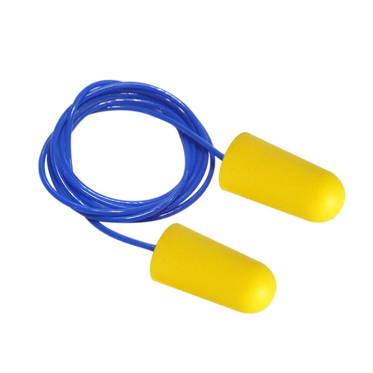 High Quality Disposable earplugs With nylon Cord Reduces Harmful noise reduction Hearing Protection Working Ear Plug