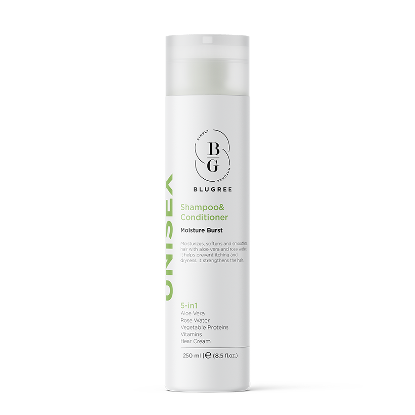 5 IN 1 Aloe Rose Shampoo&Conditioner Organic Anti-Dandruff and Protect 250 ml Hair Care Produced Quality Luxury Design Shampoo