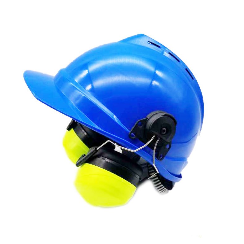 Cheap Noise-cancelling hearing protection earmuffs with helmet for industrial workers