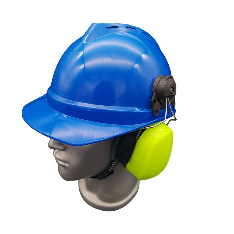 Cheap Noise-cancelling hearing protection earmuffs with helmet for industrial workers