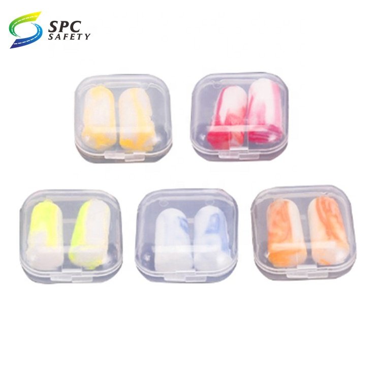 Industrial noisy work study sleep PU foam Refill earplugs dispenser Noise reduction Uncorded bagged Disposable safety ear plugs