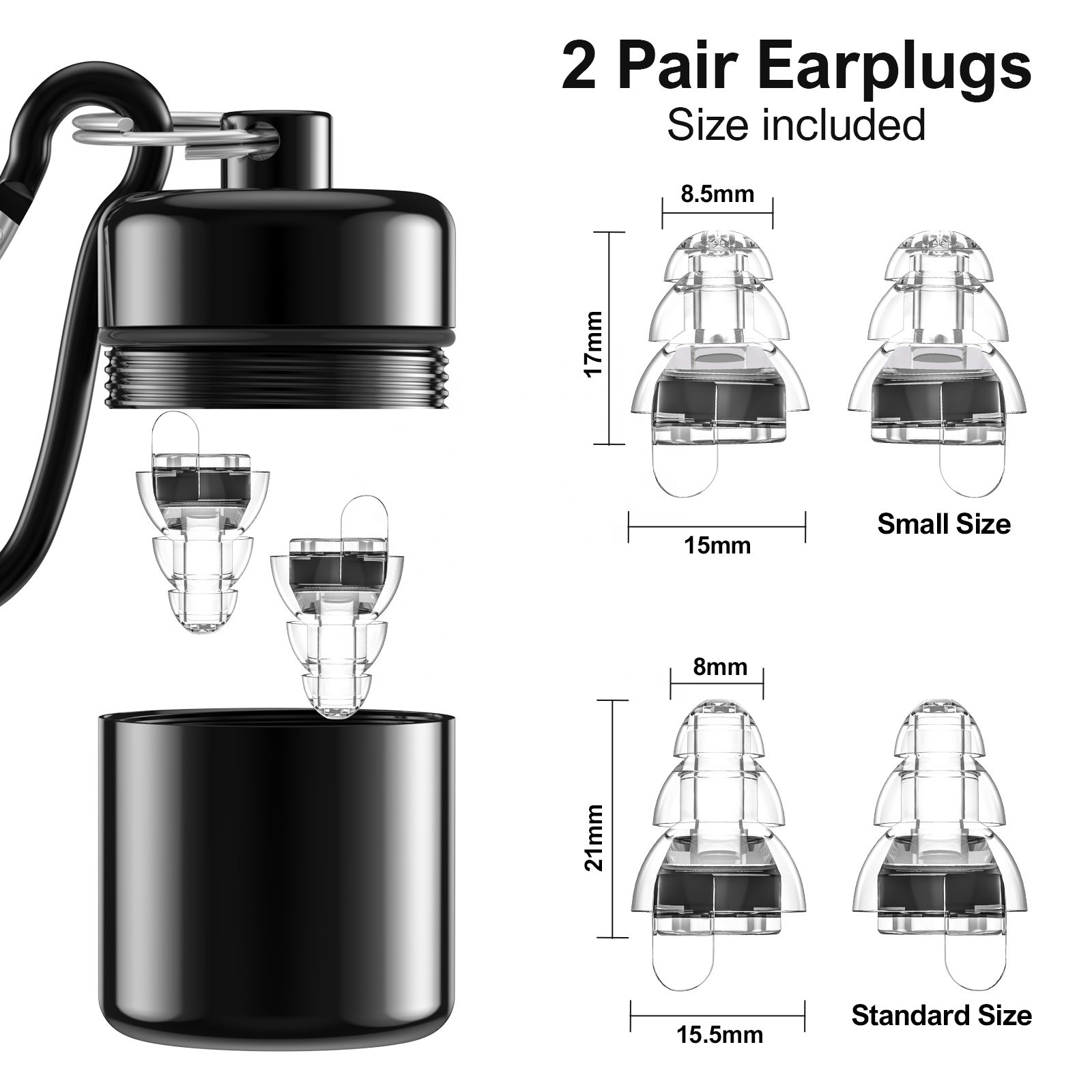 Hearing Protection Ear Tunnel Plug Music Tapones Oidos Noise Cancelling Sound Insulation Silicone Concert Ear Plugs