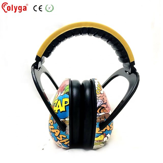 Olyga CE ANSI AS/NZS Custom Logo Cute Hearing Protection Folding Kids Baby Earmuffs