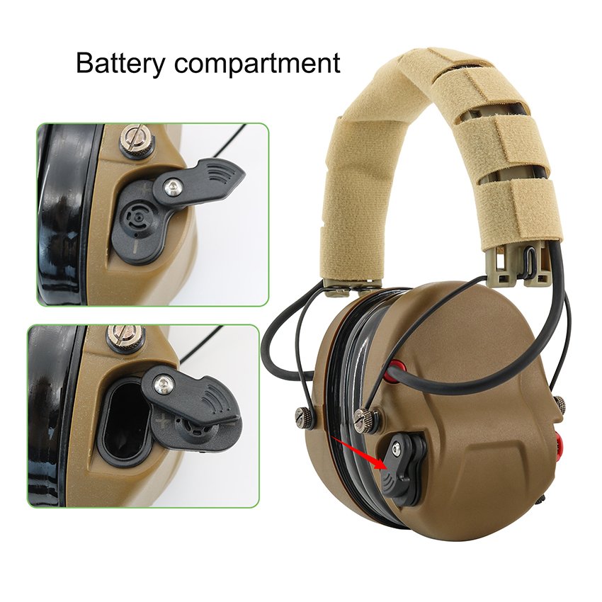 TS TAC-SKY Foldable Tactical Electronic Shooting Earmuffs Outdoor Hearing Protection Noise Canceling Pickup Headphones